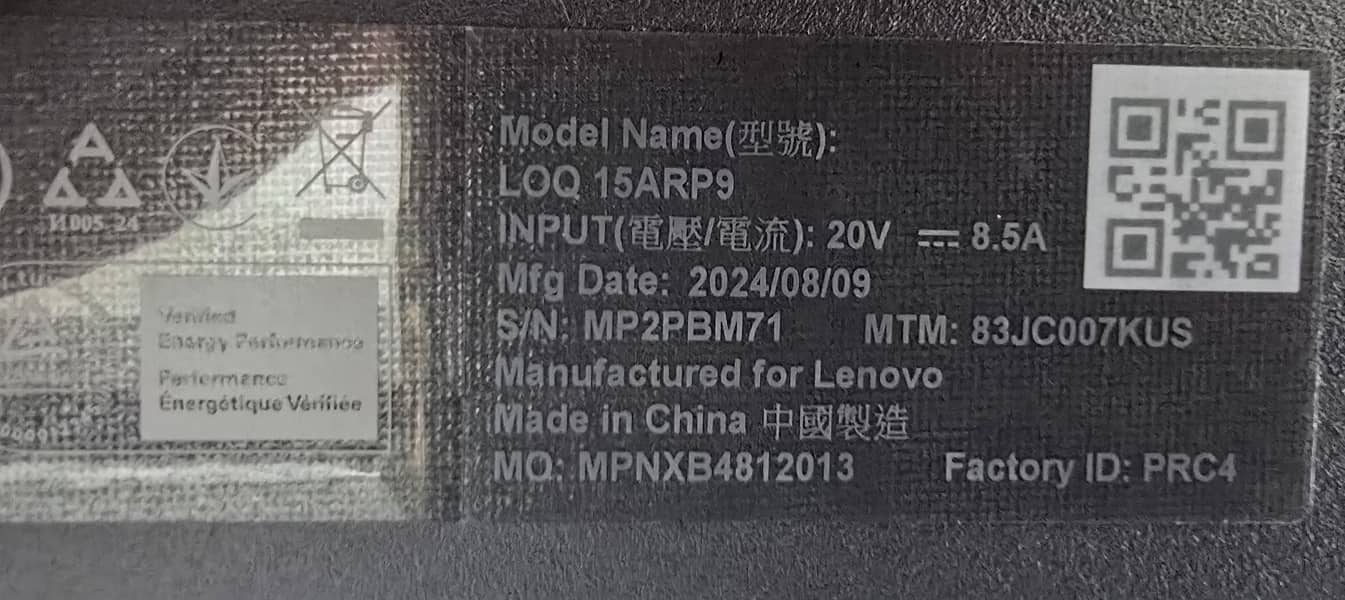 Lenovo LOQ 15ARP9 8