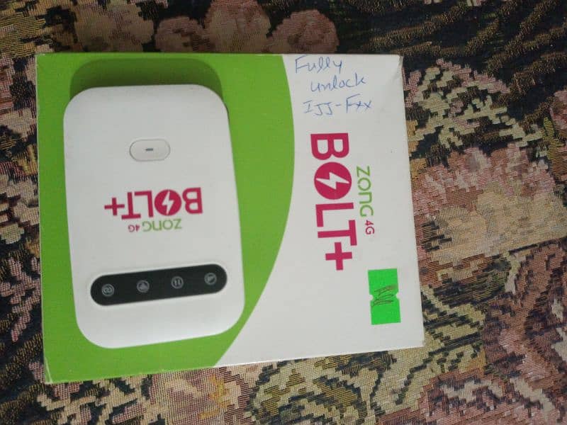 ZONG BOLT+ 4G UNLOCKED WIFI INTERNET DEVICE WITH BOX 0