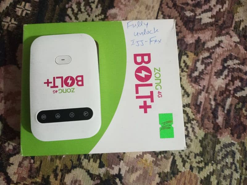 ZONG BOLT+ 4G UNLOCKED WIFI INTERNET DEVICE WITH BOX 1