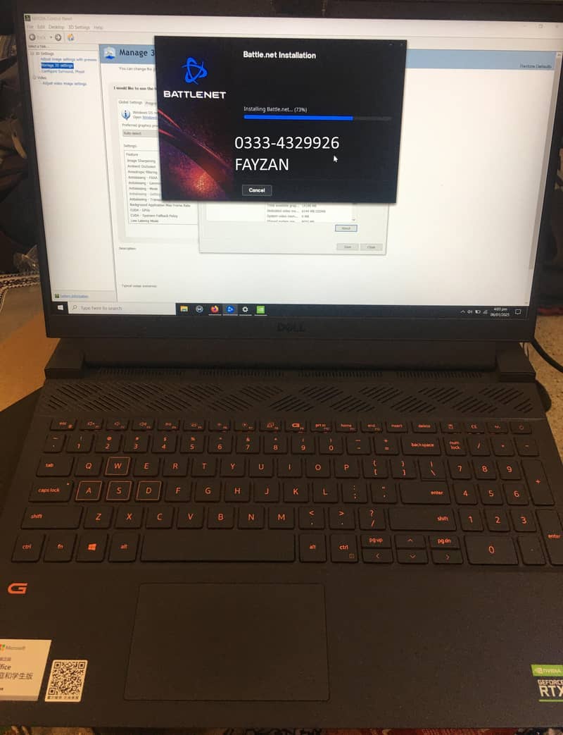 DELL G15 5511 GAMING LAPTOP i7 11th gen RTX 3060 0