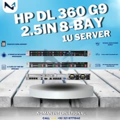 Hp Dl 360 G9 2.5in 8-bay 1U Server Refurb  Dual Intel Xeon E5-2650 V4