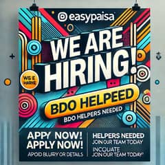 B. O. D helper Required