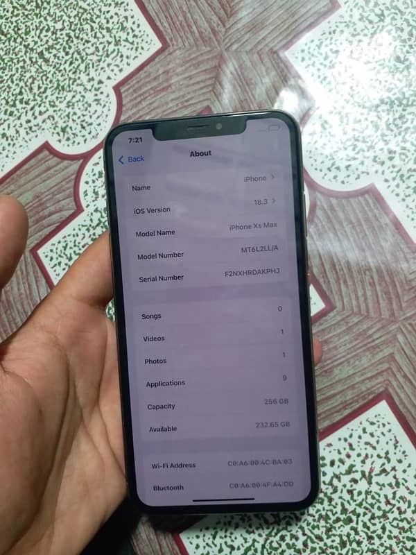 iphone xsmax 256 . . 80 helth . . non pta 3