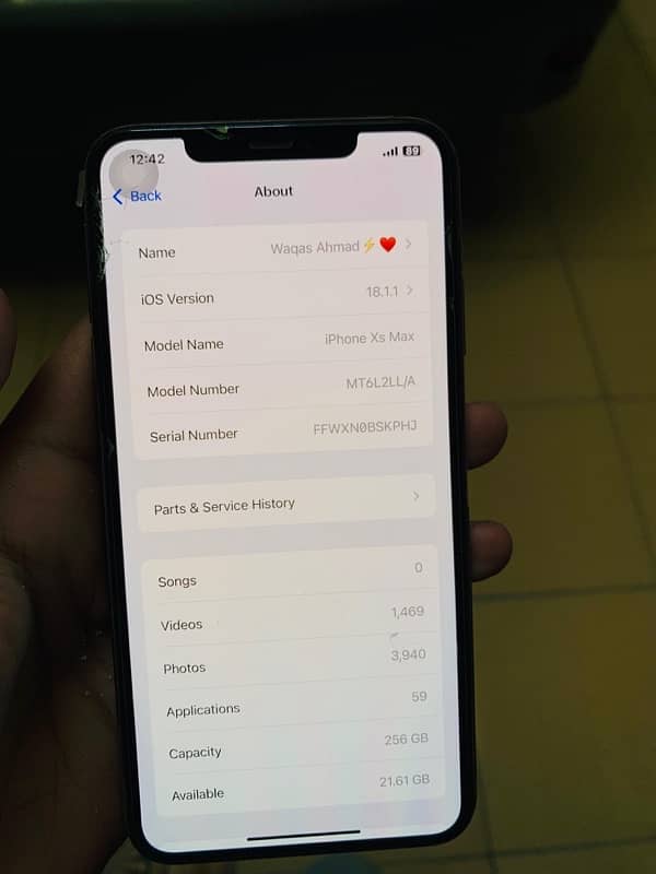 Iphone XS Max 256 Gb 6