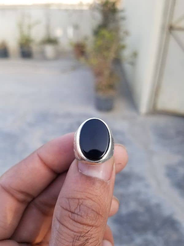 Irani Black Aqeeq Natural Gemstone 0