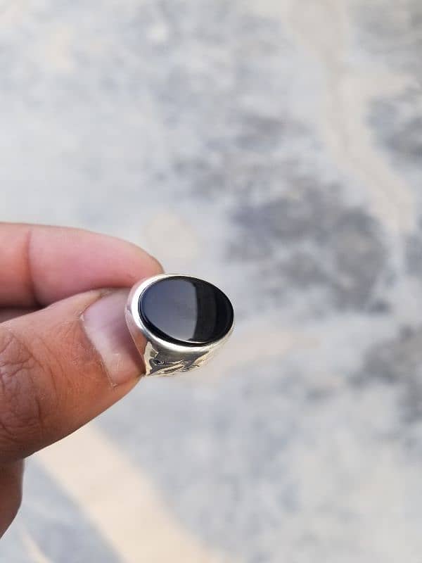 Irani Black Aqeeq Natural Gemstone 1