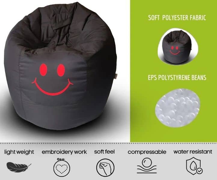 Smiley Face Bean Bag 2