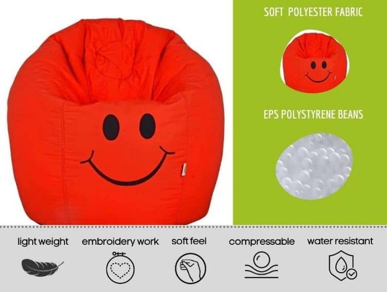 Smiley Face Bean Bag 11