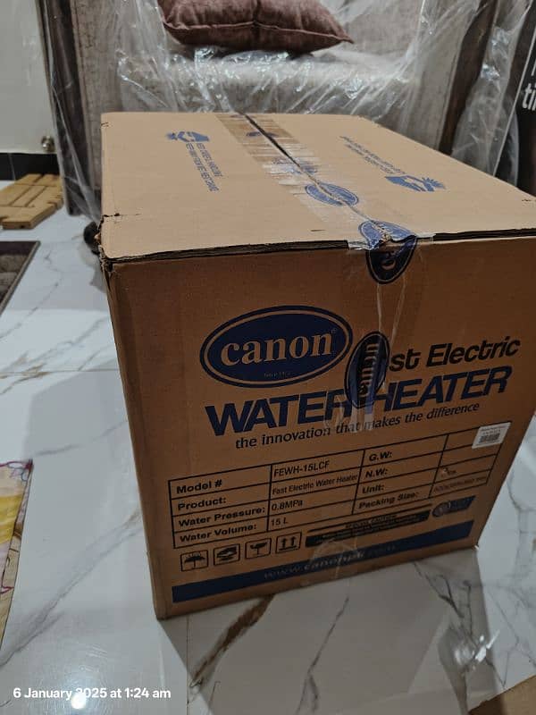 Canon Fast Electric Water Heater Geaser Brand New Hot Water 6