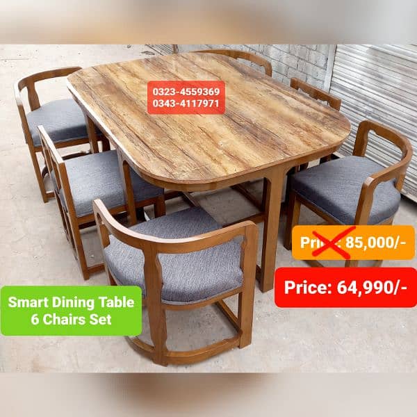 Smart dining table/round dining table/4 chair/6 chair/dining table 2