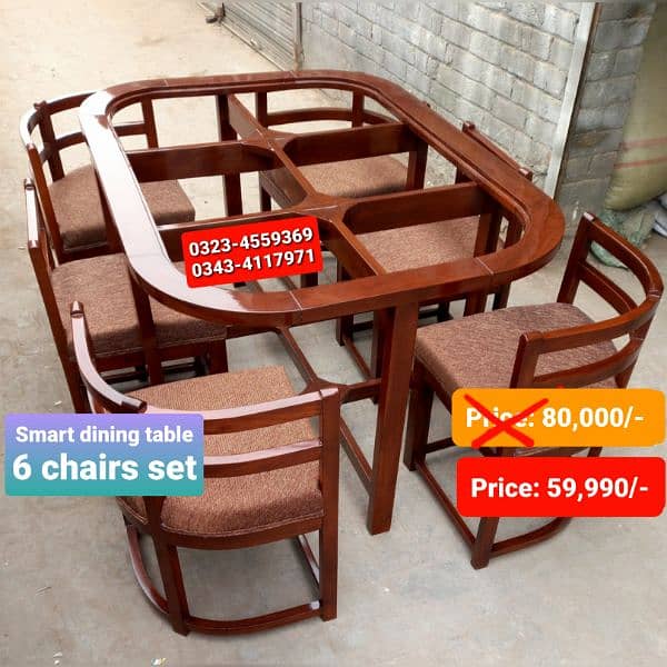 Smart dining table/round dining table/4 chair/6 chair/dining table 5