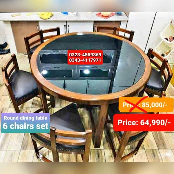 Smart dining table/round dining table/4 chair/6 chair/dining table 10