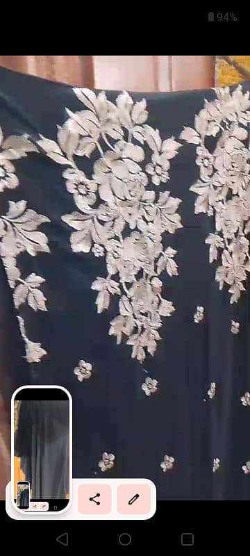 Golden embroidered abaya   almost new 3