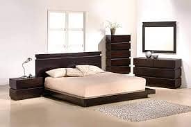 King Size Bed Set / Double bed/poshish bed / bed dressing side table 2