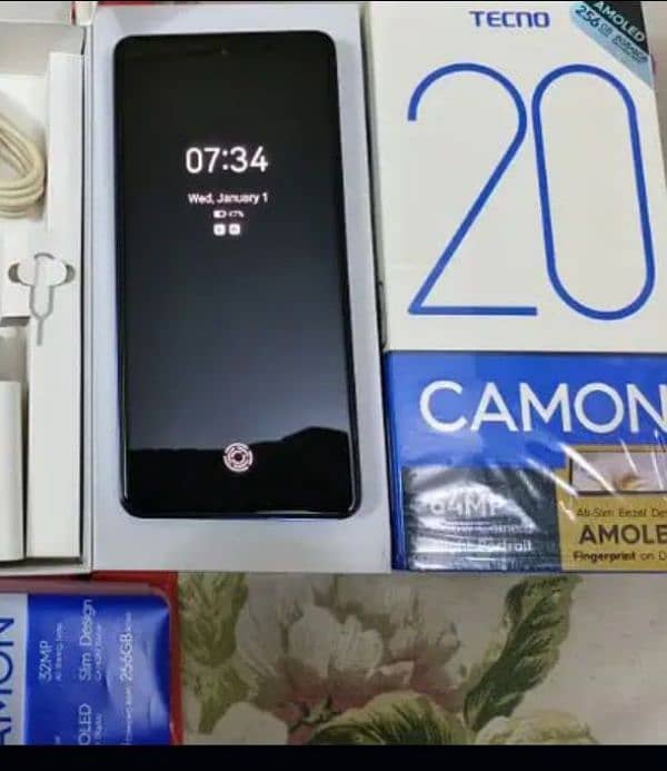 TECNO CAMON 20 8GB+8GB 256 GB WITH BOX 7