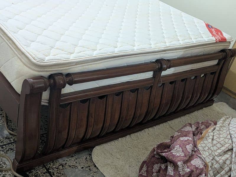 double bed, wooden, king size 1