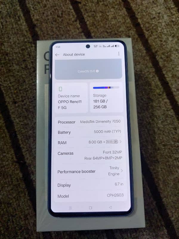 Oppo reno 11F 5g for sale condition 10 by 10 without any issue 5