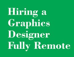 We are Hiring Expert Graphics Designer - Remote/Home Based Job