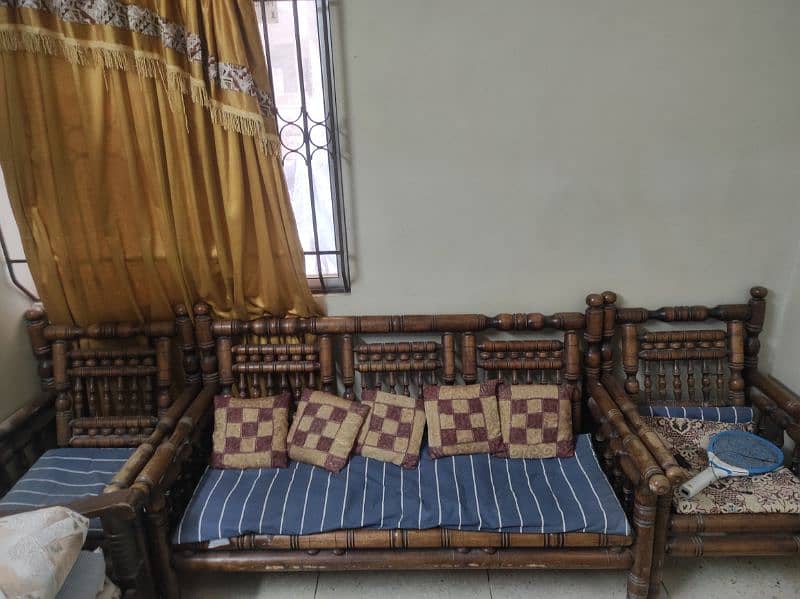 wooden sofa set / Sindhi sofa / 5 seater sofa set / Sofa set 2