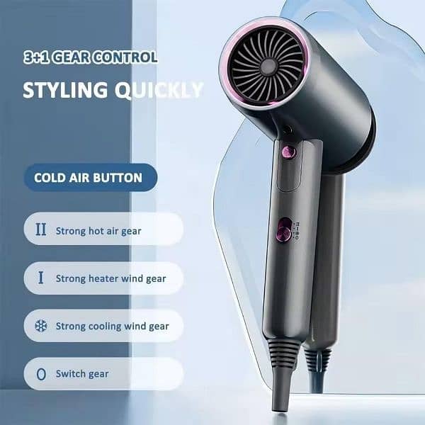 Temperature control hair dryer 0