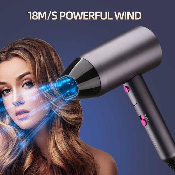 Temperature control hair dryer 6