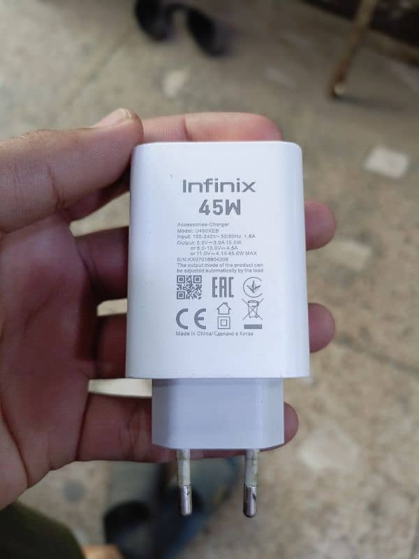 infinix not 30 phone with 45 w fast charger condition saff hai 1