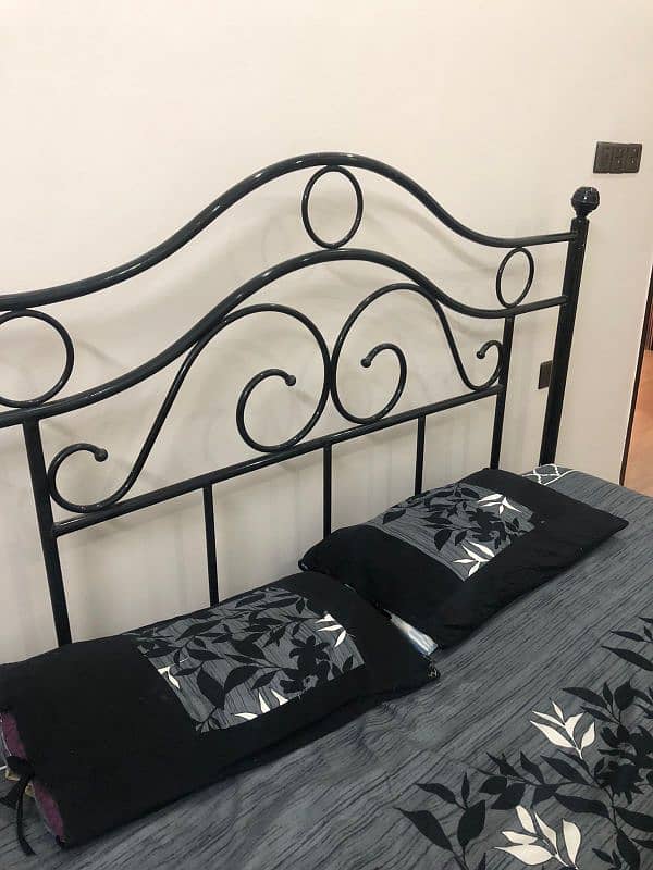 Iron rod bed with mattress 1