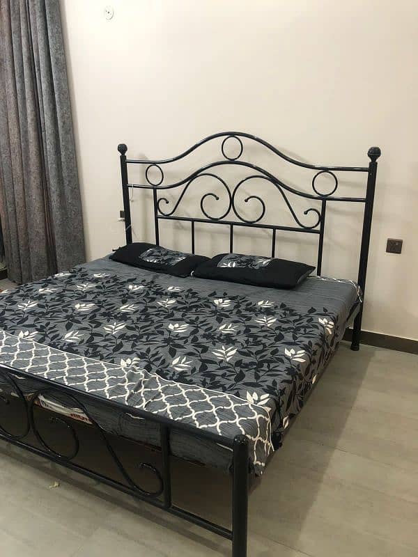 Iron rod bed with mattress 2