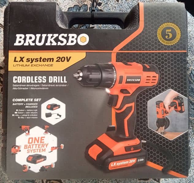 Cordless Bruksbo 20V Drill mashine 0