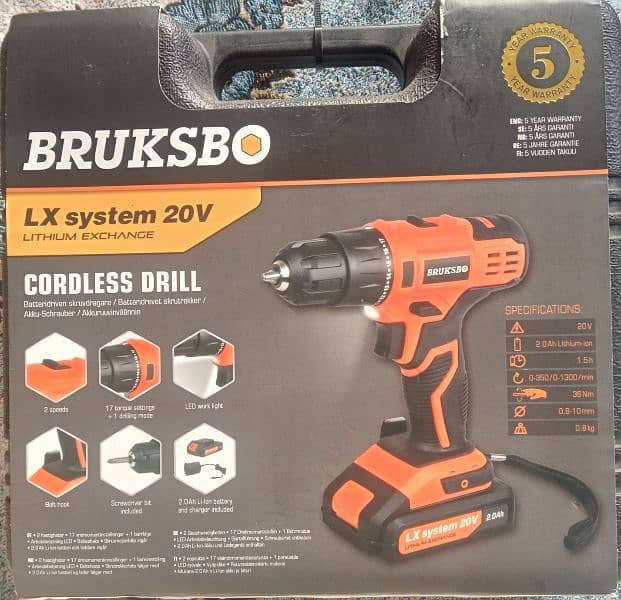 Cordless Bruksbo 20V Drill mashine 1