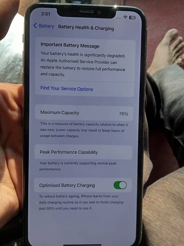 I phone xs max penal change non pta 64gp Bettry health 76 7