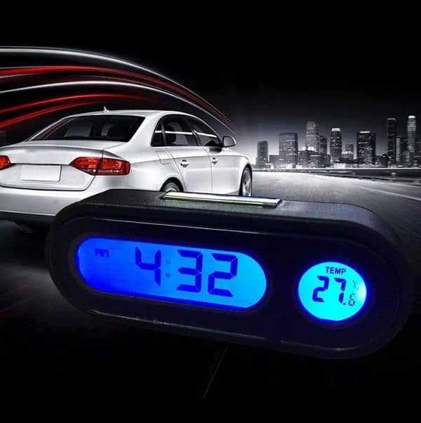 Car Digital Clock Mini Electronic Watch Automotive Dashboard 12