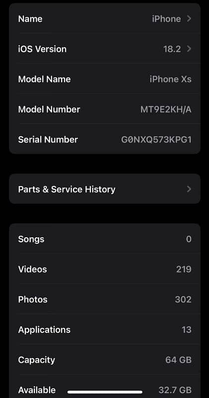 Iphone XS PTA approved 64 GB 7