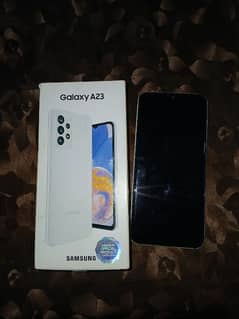 Samsung A23 with box and charger. 10/10