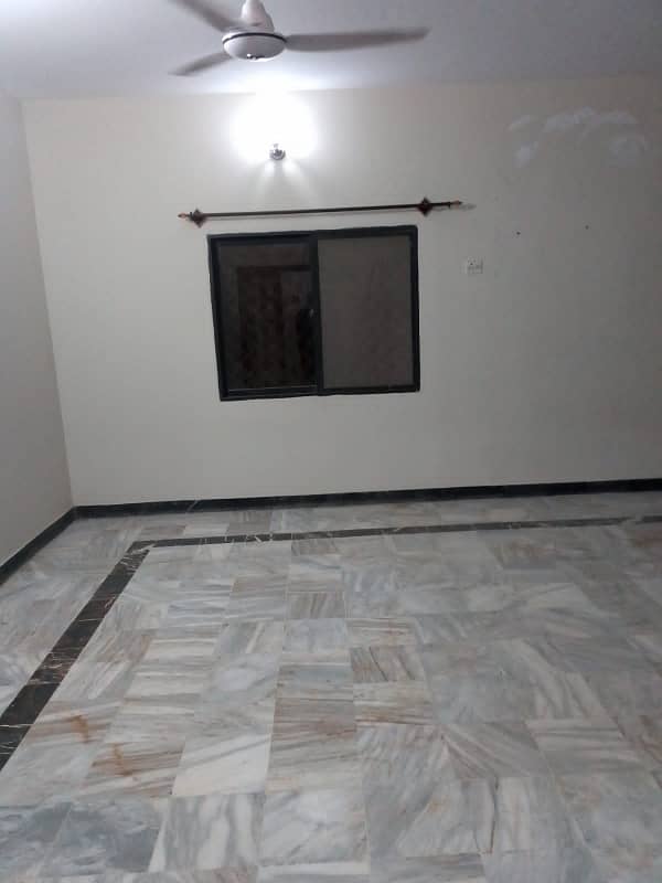 three bed dd 1st floor portion with roof for rent in johar 1