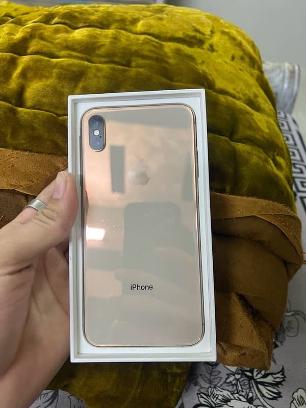 Iphone Xs Max Golden Color 64gb Dual PTA Approve With Box 11