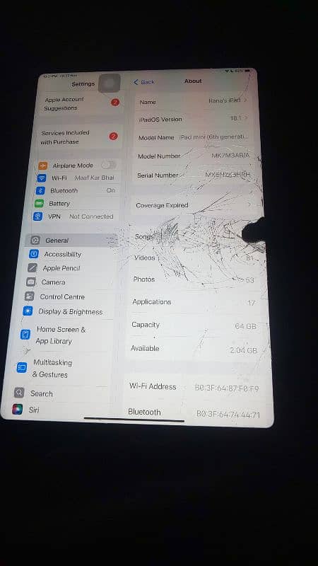 ipad mini6 64GB with box read discription 0