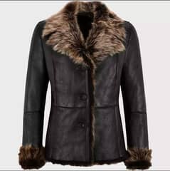 lady leather jacket plus fur/WhatsApp 00923001377230