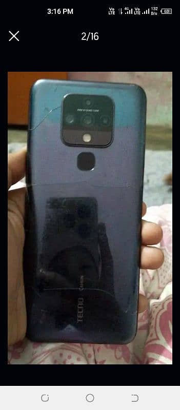 Techno Camon 16 Pro Glass crack Chk pics in Add Exchange Possible 1