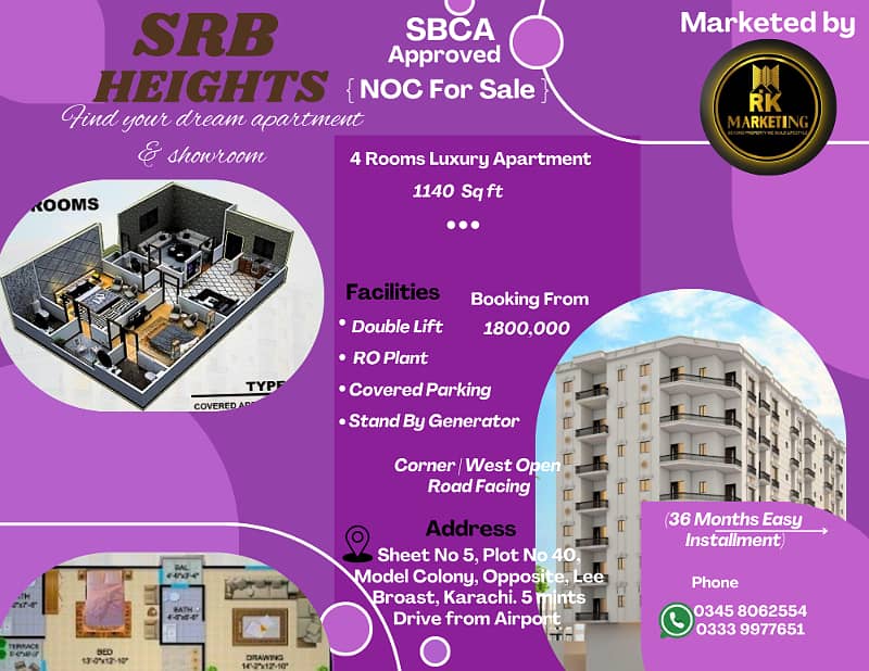 On Booking 4 Rooms Apartment In Under Construction Project {SRB Heights} 1