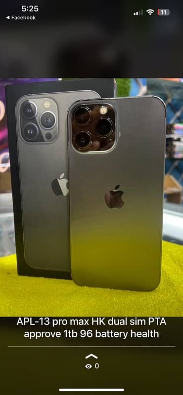 iPhone 13 Pro Max 1tb HK model physical dual 0