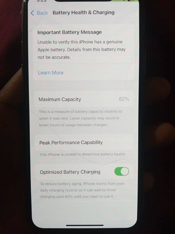 iphone xs 82% battery health ha 1