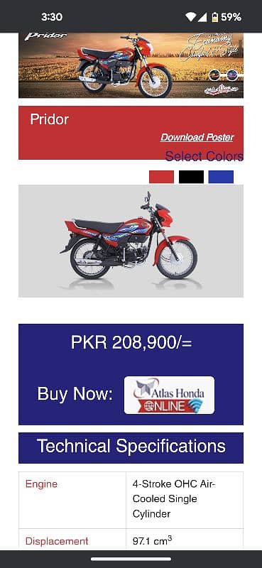 Honda Prider B2B Genuine 0