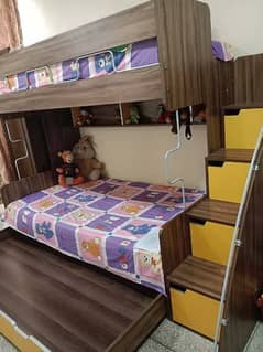 Bunk bed | Three in One Banker Bed | Interwood Branded | Solid Wood