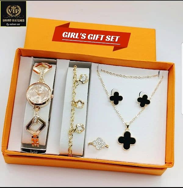 GIRL'S GIFT SET  GIRLS JEWELRY WATCH free home delivery 2