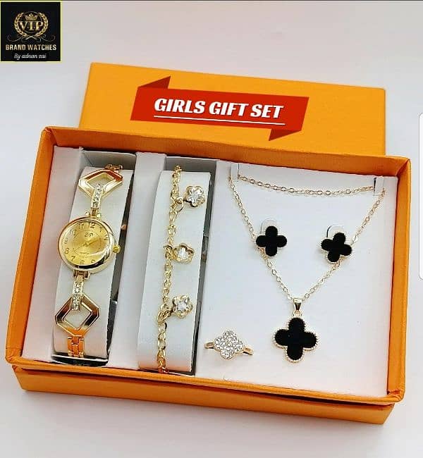 GIRL'S GIFT SET  GIRLS JEWELRY WATCH free home delivery 3