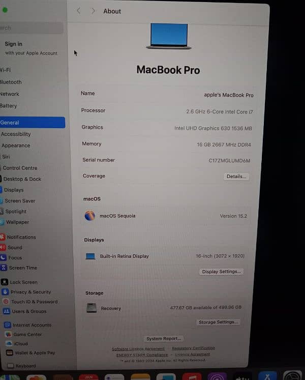 MacBook pro 2019_16"inch (16GB/512GB SSD) 8