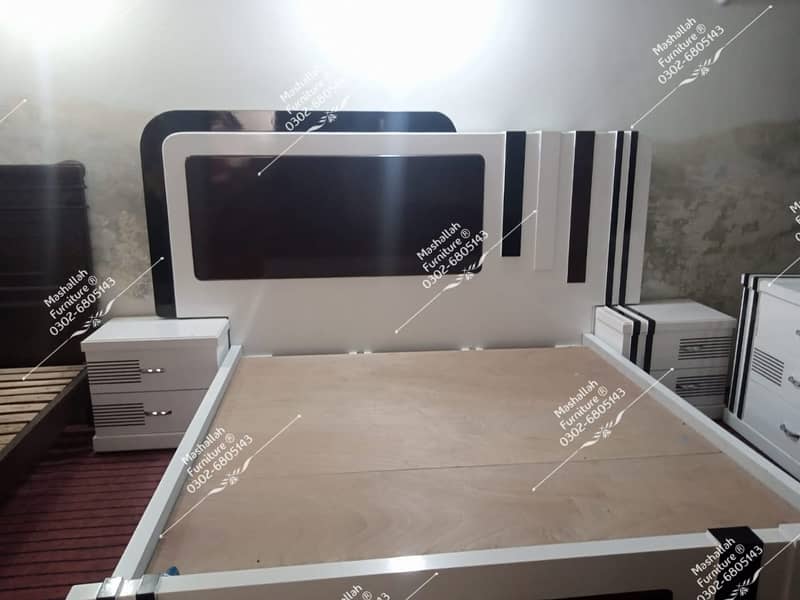 Bed Set - Bedroom Set - Double Bed - Wooden Bed - Bed with Side Table 13