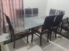 sheesham wood 8 persons dining table slightly used for sale