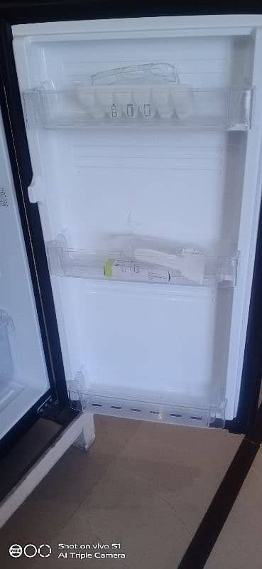 pel room fridge model 1400 black colour glass door 2